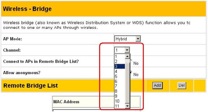 Выбор частоты Wi-Fi для работы ТД WL550gE
