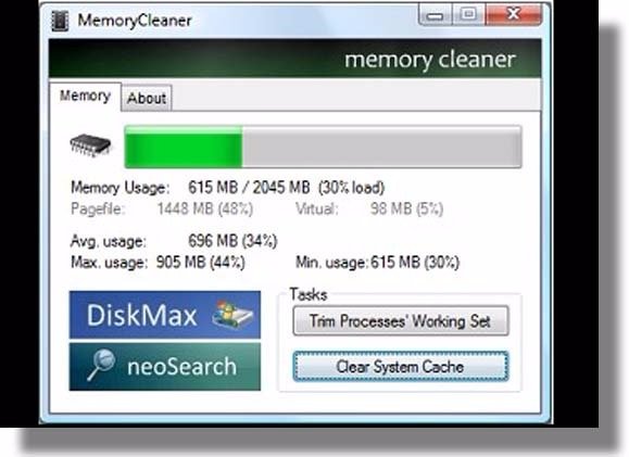 Программа для чистки ОС MemoryCleaner