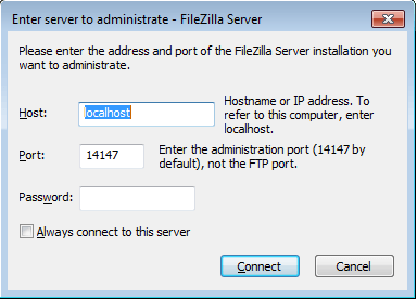 FileZilla Server — настройка сетевых параметров