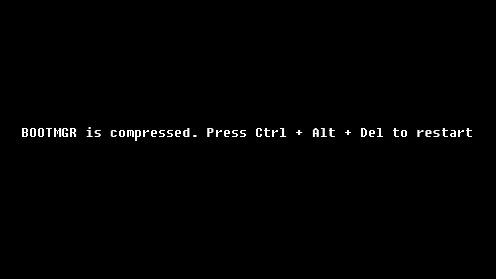 bootmgr is compressed