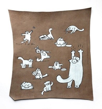 Кожаный коврик для мыши с изображением кота Саймона