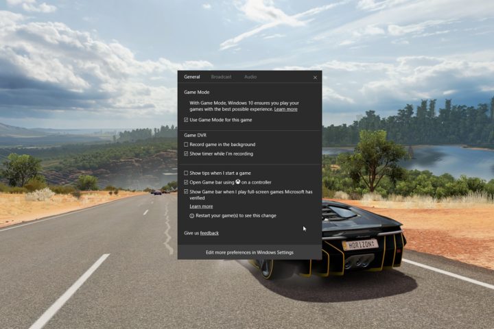 «Игровой режим» в Windows 10